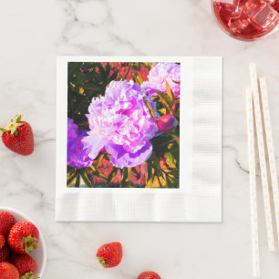 Beautiful Pink Peonies Napkins