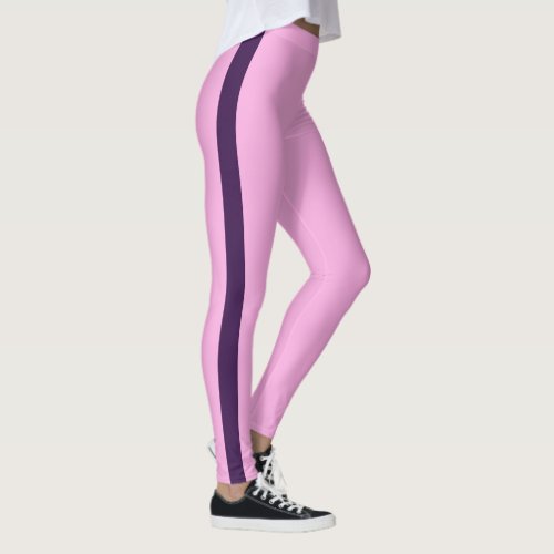 Beautiful Pink Purple Stripe Leggings