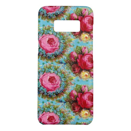 BEAUTIFUL PINK RED ROSES AND BLUE FLOWERS Case_Mate SAMSUNG GALAXY S8 CASE