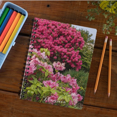 Beautiful Pink Rhododendron Blooms Floral Planner