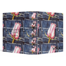 BEAUTIFUL PINK ROSE AND DENIM | BINDER