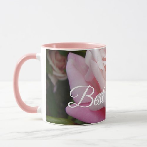 Beautiful Pink Rose Best Mom Flower Design Mug