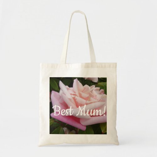 Beautiful Pink Rose Best Mum Flower Design Tote Bag