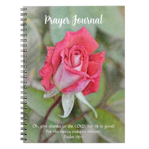Beautiful Pink Rose Faith Prayer Journal