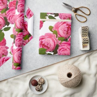 Beautiful Pink Rose Floral on White Craft or 