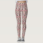 Beautiful Pink Rose Leggings