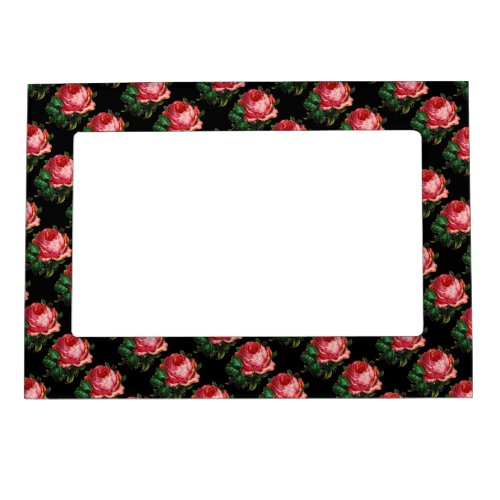 BEAUTIFUL PINK ROSE MAGNETIC PICTURE FRAME