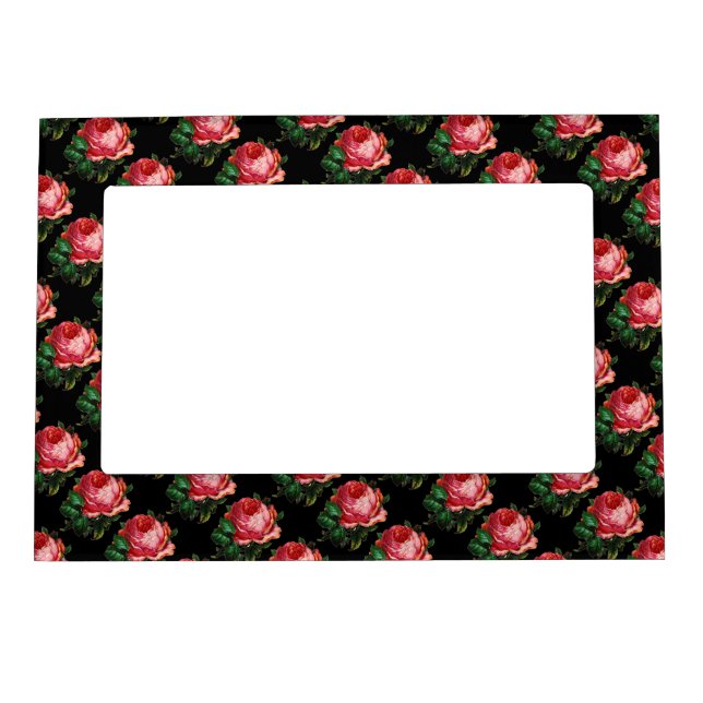 BEAUTIFUL PINK ROSE MAGNETIC PICTURE FRAME (Front)