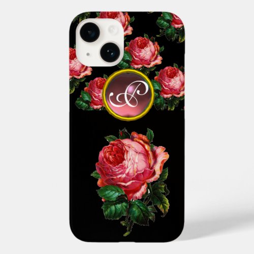 BEAUTIFUL PINK ROSE MONOGRAM Case_Mate iPhone 14 CASE