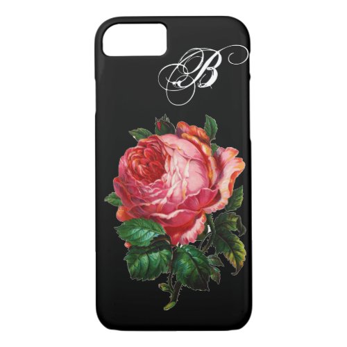 BEAUTIFUL PINK ROSE MONOGRAM iPhone 87 CASE