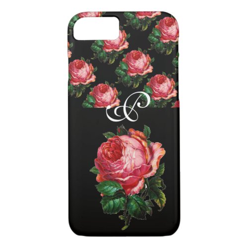 BEAUTIFUL PINK ROSE MONOGRAM iPhone 87 CASE