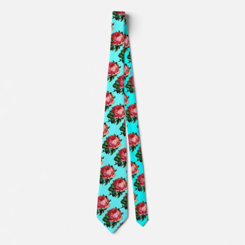 BEAUTIFUL PINK ROSE NECK TIE