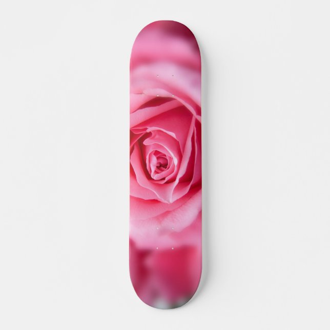 Beautiful Pink Rose Skateboard (Front)