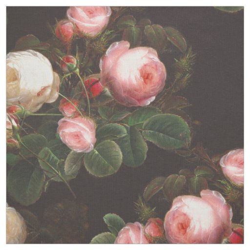Beautiful Pink Roses and Buds Fabric