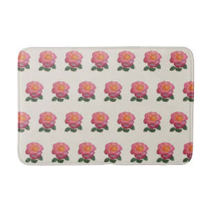 Beautiful Pink Roses Bath Mat