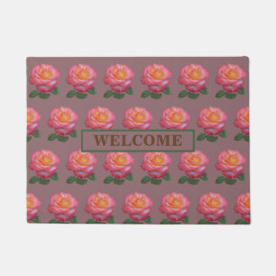 Beautiful Pink Roses Doormat