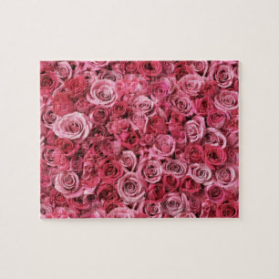 Beautiful Pink Roses Jigsaw Puzzle