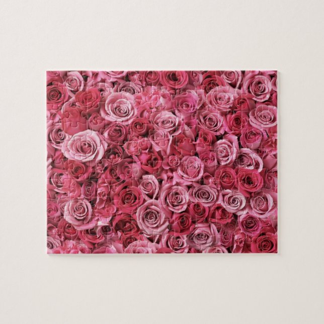 Beautiful Pink Roses Jigsaw Puzzle (Horizontal)