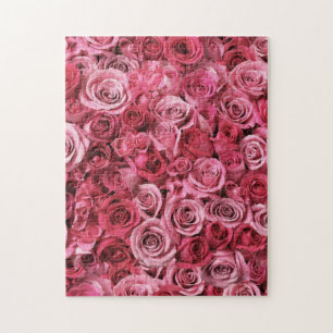 Beautiful Pink Roses Jigsaw Puzzle