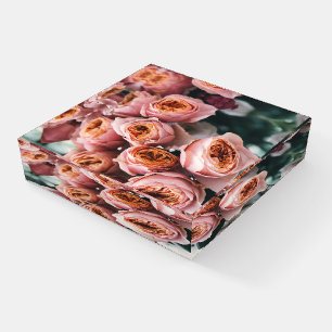 Beautiful pink roses Lovely photo gift Modern Paperweight