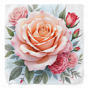 Beautiful Pink Roses Luxury Modern Collection Bandana