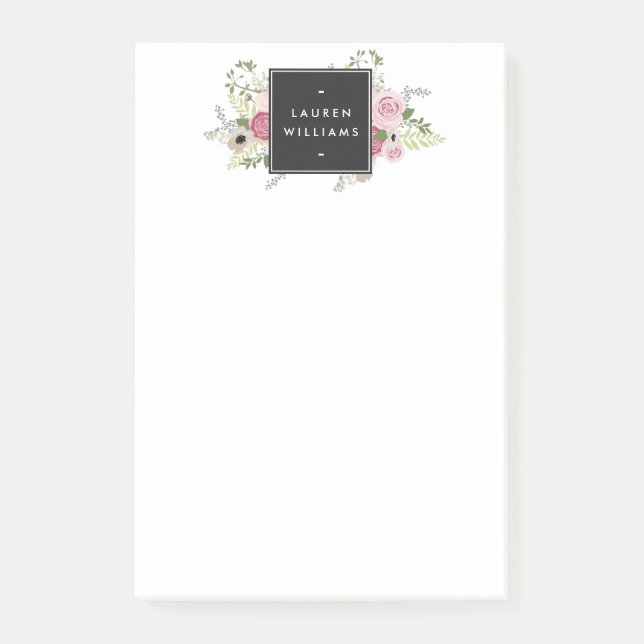 Beautiful Pink Roses Modern Elegance Post-it Notes (Front)