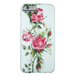 BEAUTIFUL PINK ROSES ND ROSEBUDS BARELY THERE iPhone 6 CASE