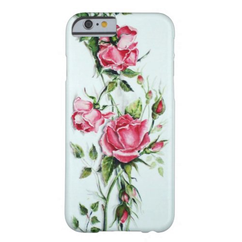 BEAUTIFUL PINK ROSES ND ROSEBUDS BARELY THERE iPhone 6 CASE