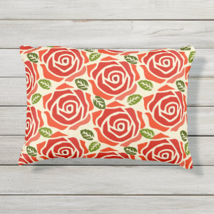 Beautiful pink roses pattern cute colors for her outdoor pillow