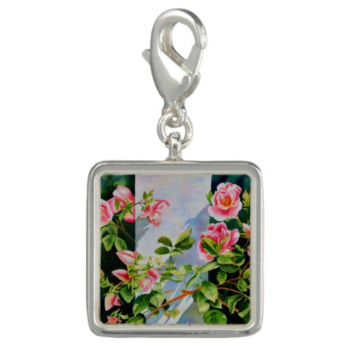 Beautiful pink roses red roses watercolor floral charm