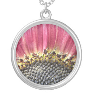 Beautiful Pink Sunflower Necklace