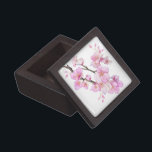 Beautiful pink watercolor cherry blossoms  gift box<br><div class="desc">Beautiful pink watercolor cherry blossoms- Perfect for spring, summer, or fall events. Romantic pink blossom watercolor artwork for country, boho, garden, and floral theme occasions. To get started changing names and event details, click on "Personalize this template" and edit the wording in the template boxes. To access the more advanced...</div>