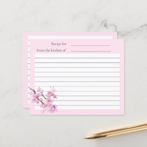 Beautiful pink watercolor cherry blossoms script 