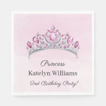 Beautiful Pink Watercolor Princess Birthday Party