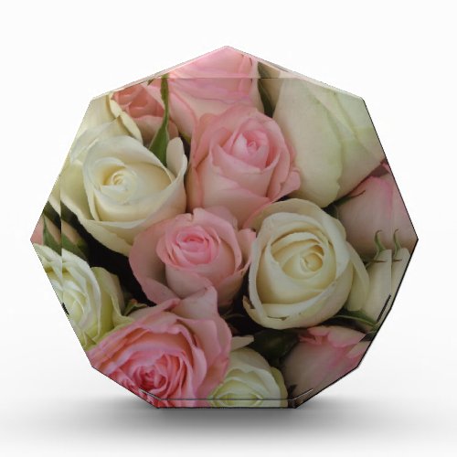 Beautiful Pink White Roses Flower Bouquet Award