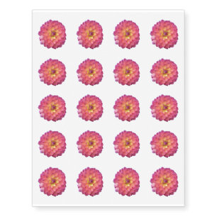 Beautiful Pink Yellow Flower Garden Nature Design Temporary Tattoos