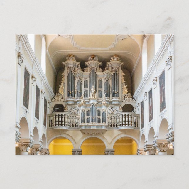 Beautiful pipe organ postcard (Front)
