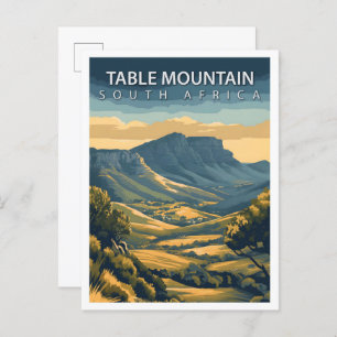 Beautiful Place Table Mountain South Africa Travel Postcard
