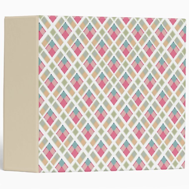 Beautiful, plaid 3 ring binder (Front/Spine)