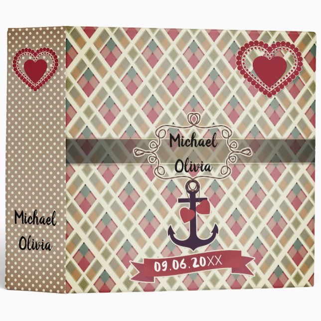 Beautiful, plaid 3 ring binder (Front/Spine)