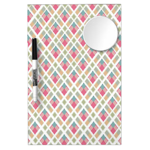 Beautiful, plaid dry erase board with mirror