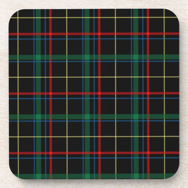 Beautiful Plaid Pattern Drink Coaster (Front)