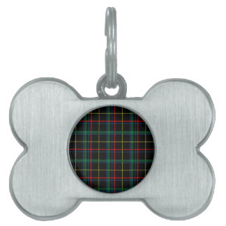 Beautiful Plaid Pattern Pet Name Tag