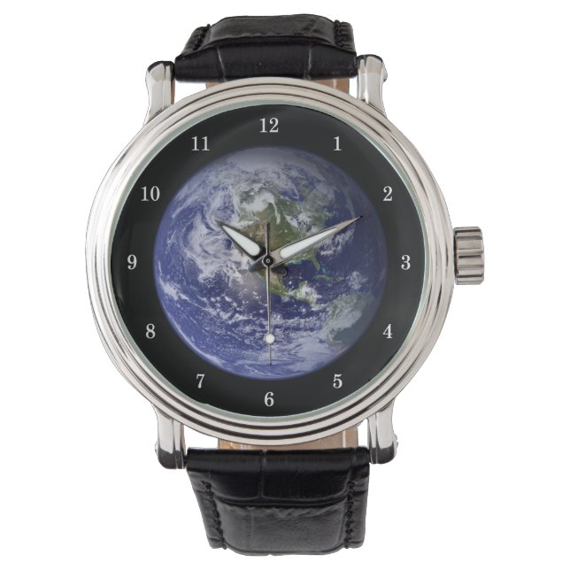 Beautiful Planet Earth Wrist Watch (Front)