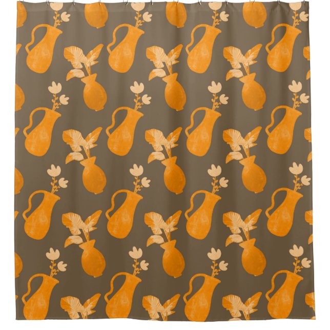 Beautiful Plants in Pots Shower Curtain (Front)