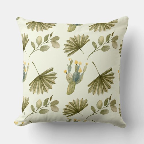 Beautiful Plants Pattern Throw Pillow