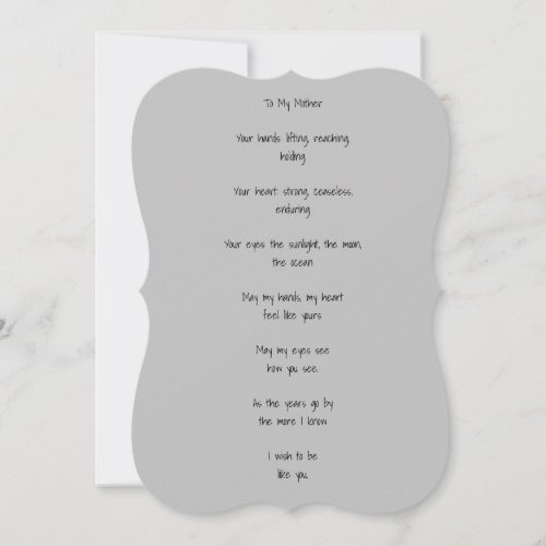 Beautiful Poem Card for Mother