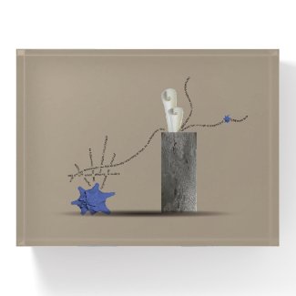 Beautiful poem office supplies for desk fine art paperweight