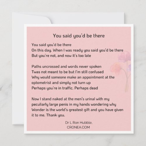 Beautiful Poetry Gift Card by CRONEA
