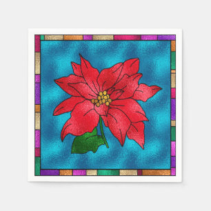Beautiful Poinsetta Paper Napkins